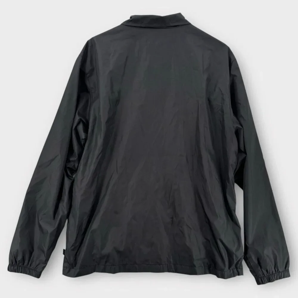 Quiksilver Jacket Men XXL Black Windbreaker Snap Front Softshell Lightweight